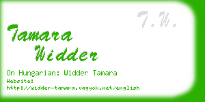 tamara widder business card
